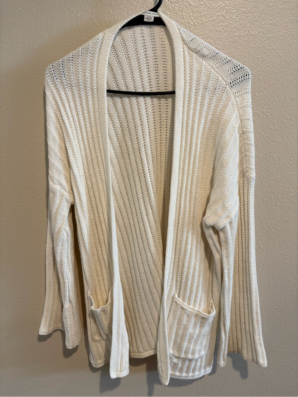 American Eagle Ribbed Open-Front Cardigan